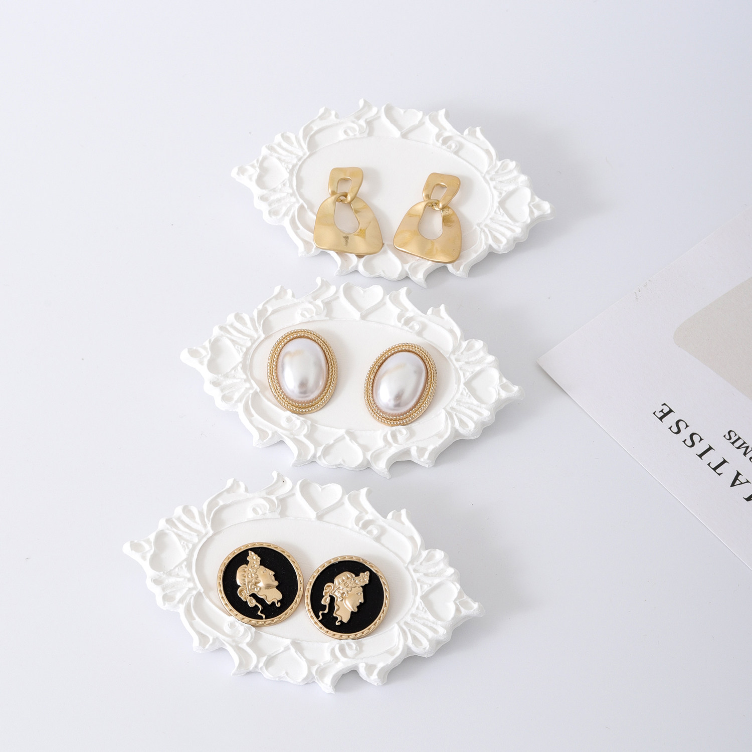 쥬얼리 랙 디스플레이 랙 상점 크리 에이 티브 석고 장식품 귀걸이 카드 랙 쥬얼리 디스플레이 사진 소품