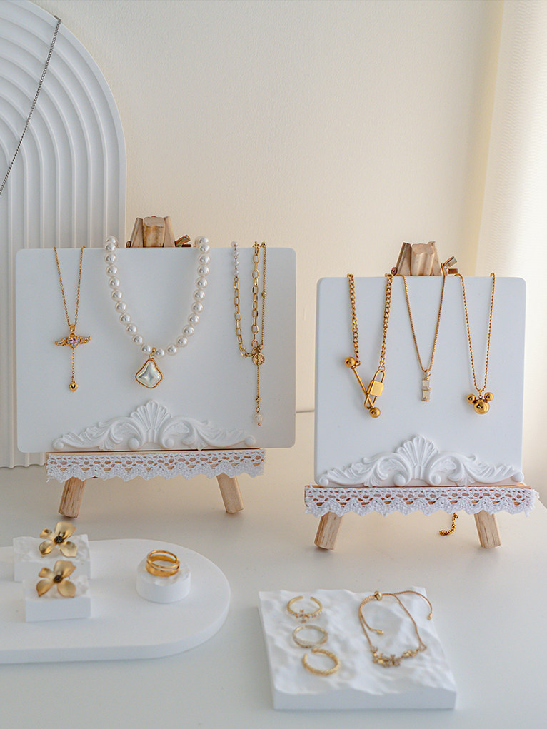 석고 사진 프레임 쥬얼리 목걸이 디스플레이 랙 쥬얼리 보관 매장 카운터 쥬얼리 디스플레이 사진 소품 랙