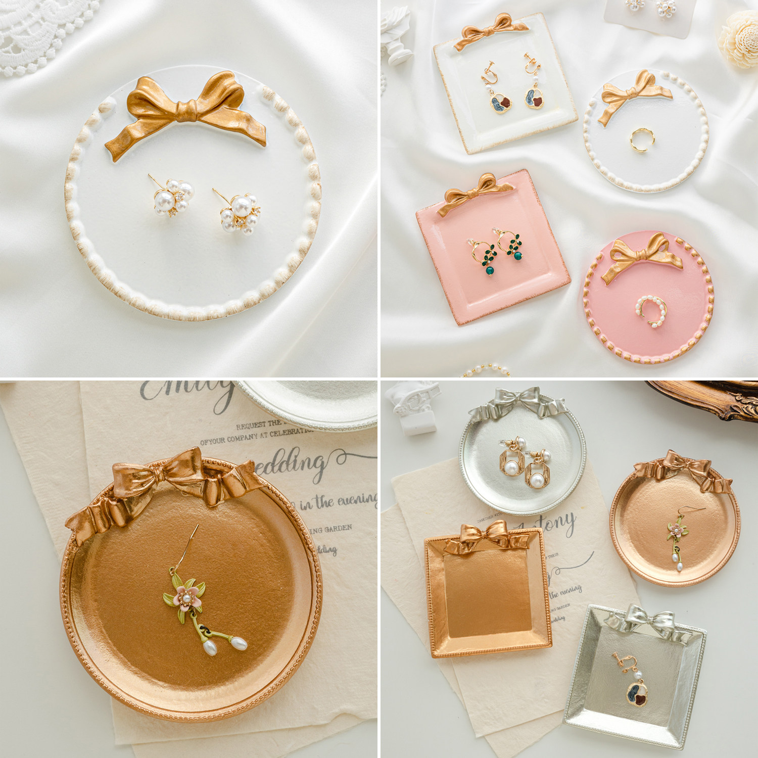 크리 에이 티브 쥬얼리 트레이 귀걸이 스탠드 링 목걸이 쥬얼리 라운드 디스플레이 디스플레이 스탠드 장식품 쥬얼리 사진 소품