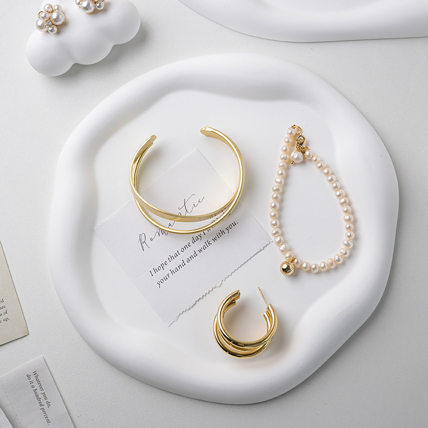 북유럽 스타일 쥬얼리 트레이 디스플레이 스탠드 솔리드 컬러 통통한 트레이 쥬얼리 목걸이 스탠드 사진 소품 귀걸이 귀걸이 스탠드