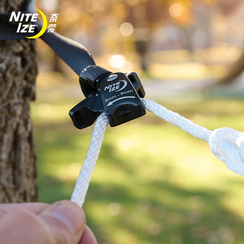 奈爱紧绳器挂扣自锁拉紧绳户外扣