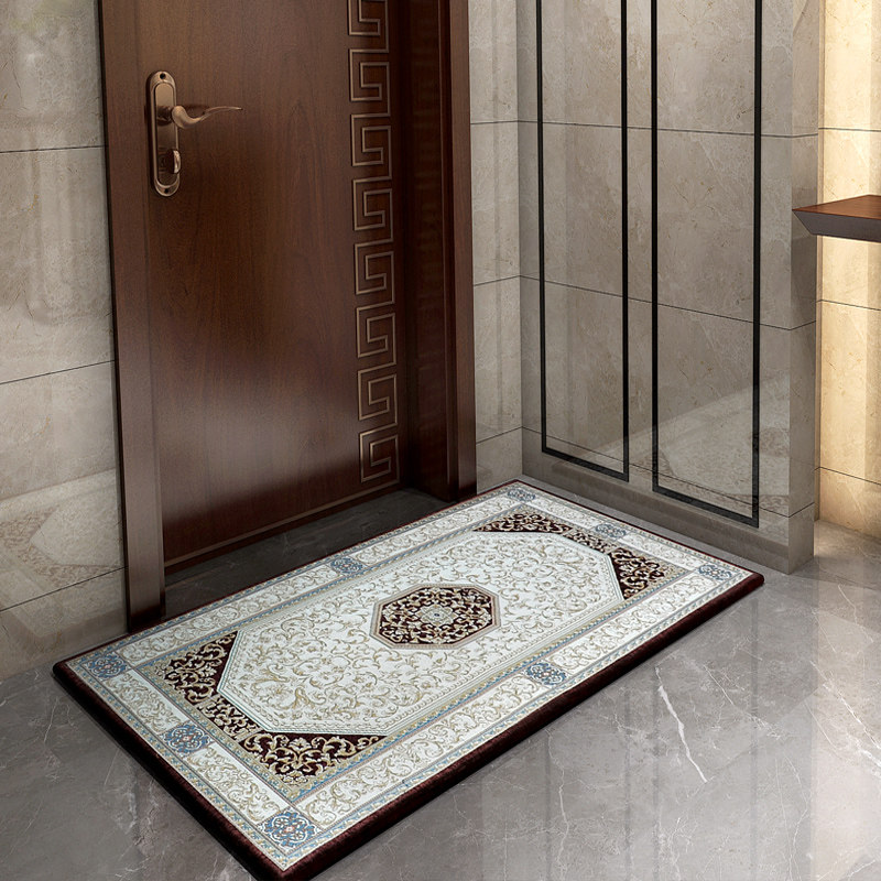 新中式地垫卧室地毯入户进门床边毯书房家用编制复古中国风门垫,居家布艺,家用脚垫,淘宝优惠券,粉丝福利购,淘宝优惠卷