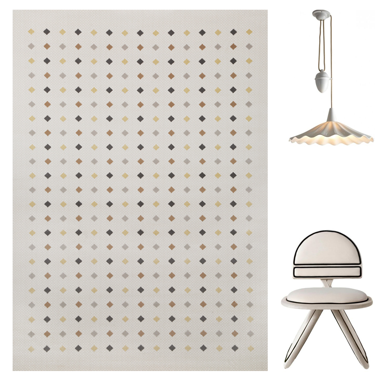 2025新款轻奢现代法式黑石地毯