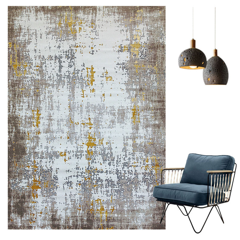 土耳其进口地毯客厅简约欧美茶几毯卧室房间设计师别墅大面积轻奢