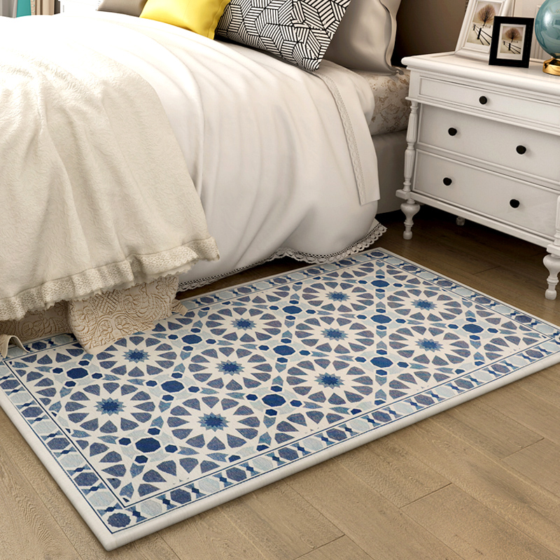 新品北欧风可机洗床边现代地垫