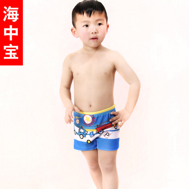 海中宝儿童泳裤男童平角游泳裤中大童小男孩学生短裤游泳衣泳装
