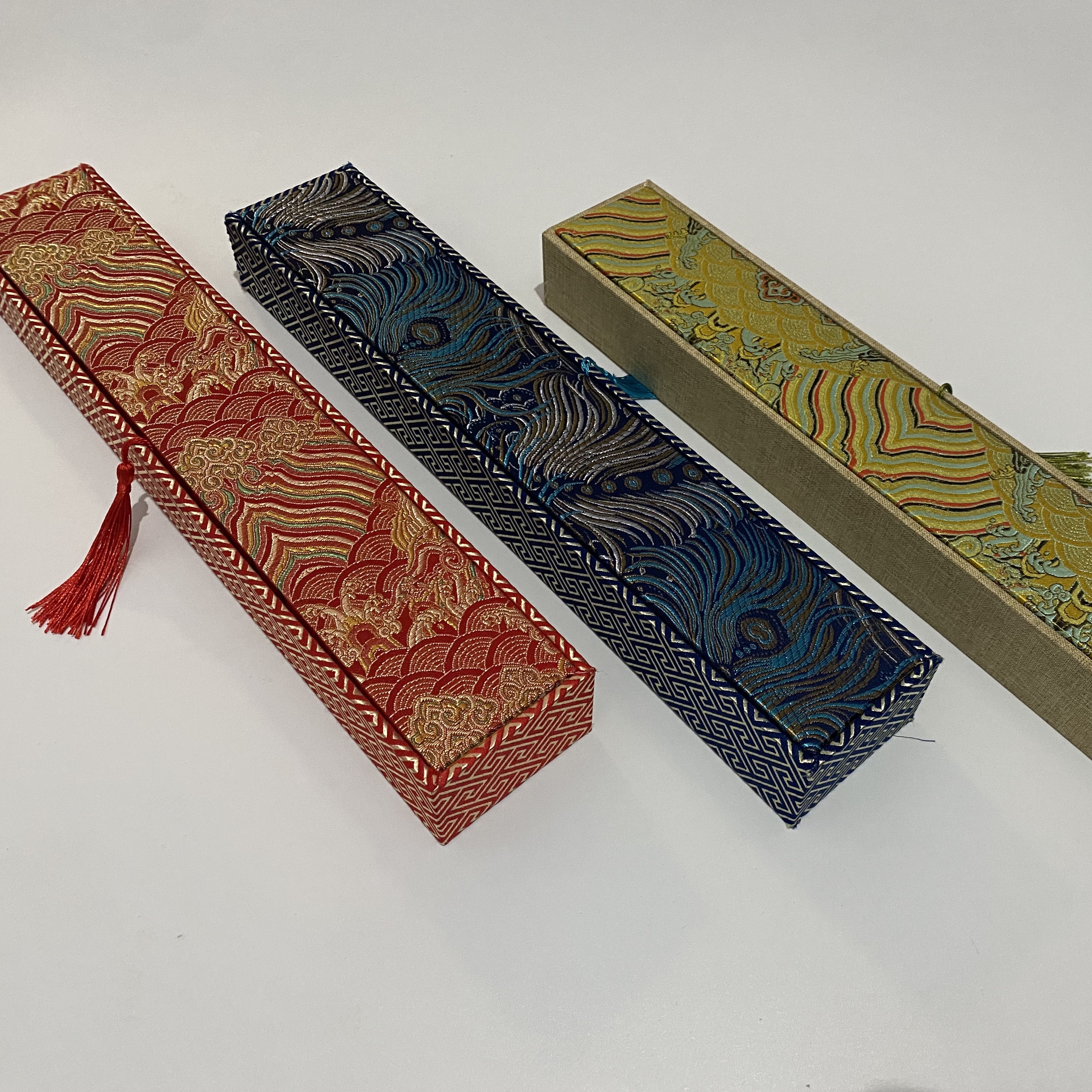 精品高档云锦扇盒收藏送礼折扇礼品收纳复古中国风扇子盒古风定制