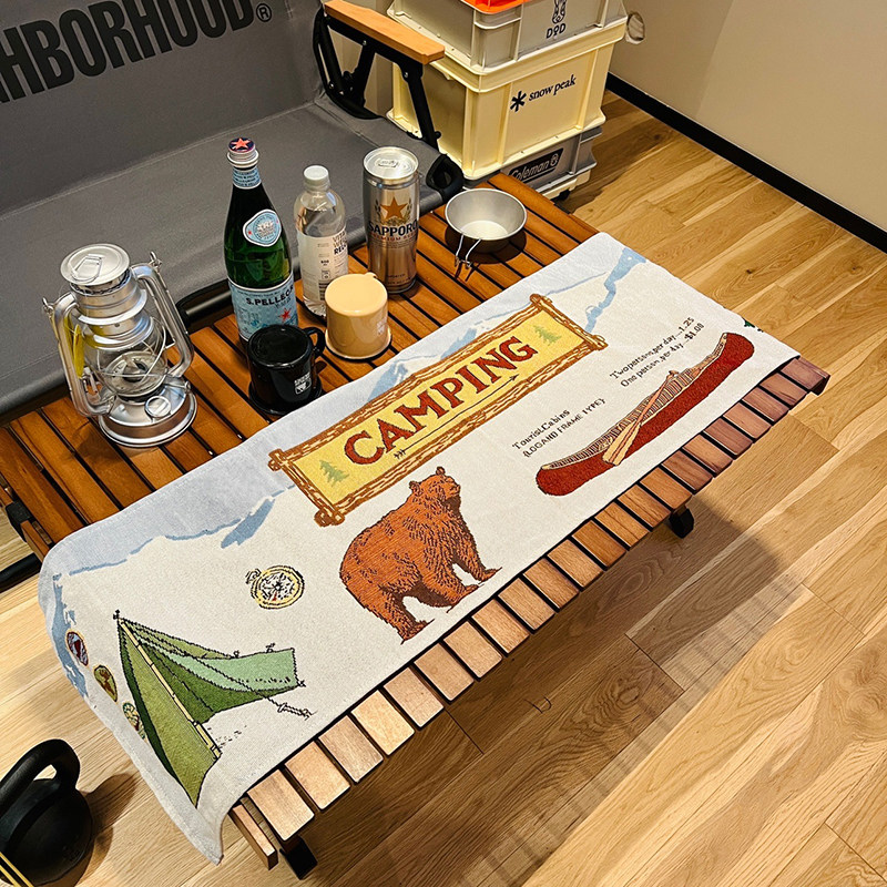 轻奢咖啡厅装饰桌旗户外民宿布置