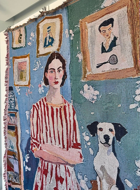 美式复古 沙发毯毛毯 艺术油画风格Splendid Trinkets装饰挂毯子