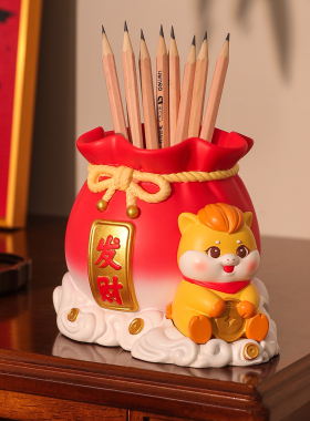 2026马年吉祥物笔筒摆件伴手礼物