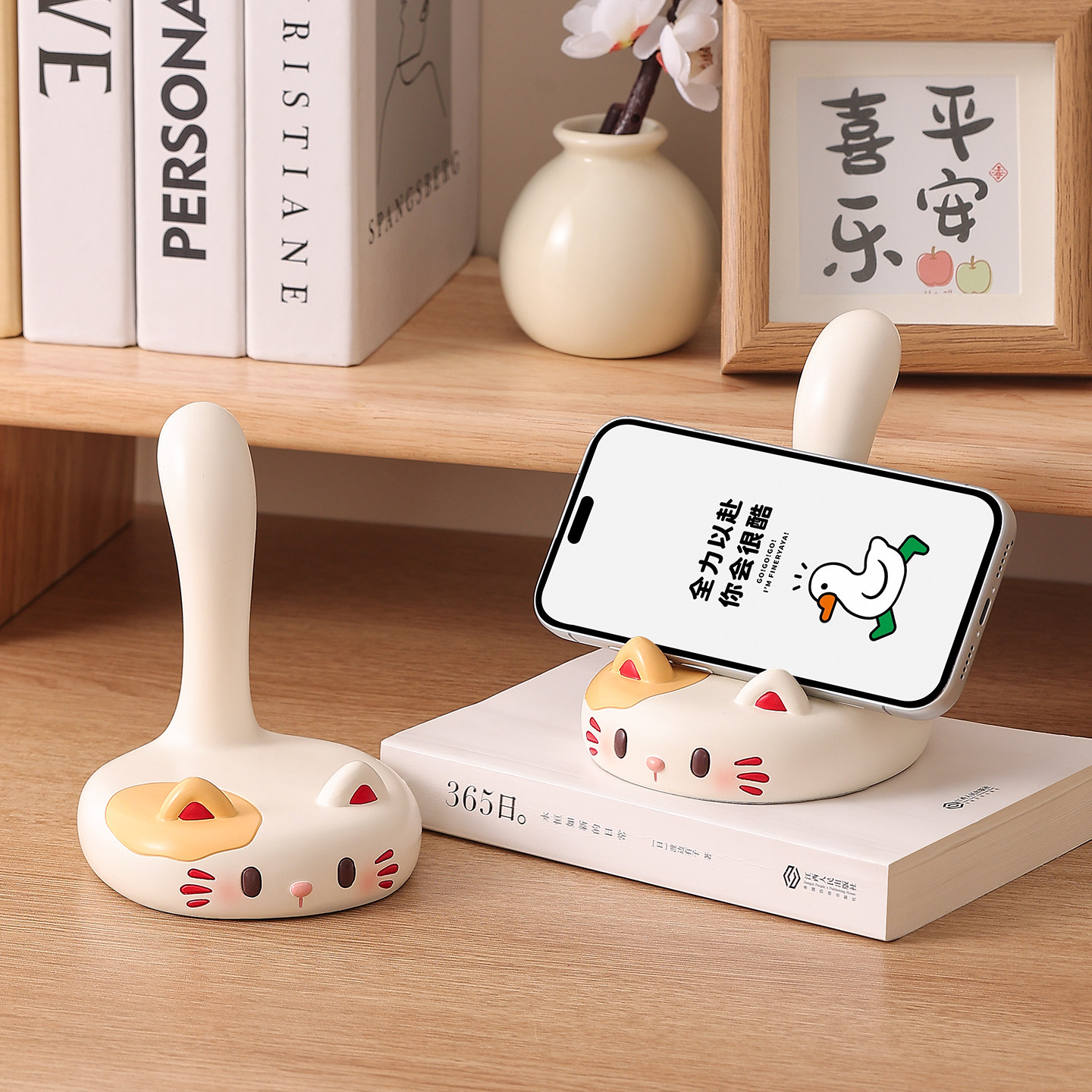 创意可爱小猫咪手机支架摆件办公室桌面好物平板支撑架生日礼物女