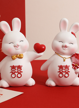 结婚送新人礼物新婚房布置卧室客厅装饰礼品朋友闺蜜情侣订婚摆件