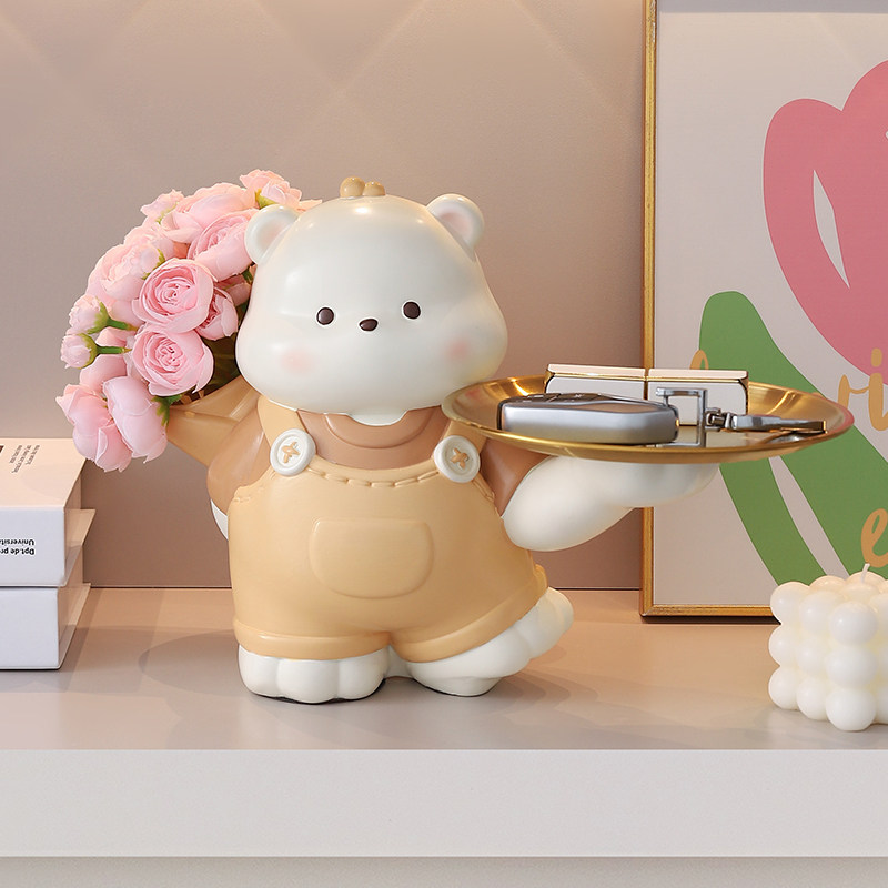 创意小熊玄关钥匙收纳摆件客厅鞋柜电视柜桌面装饰品乔迁新居礼物,家居饰品,装饰摆件,淘宝优惠券,粉丝福利购,淘宝优惠卷