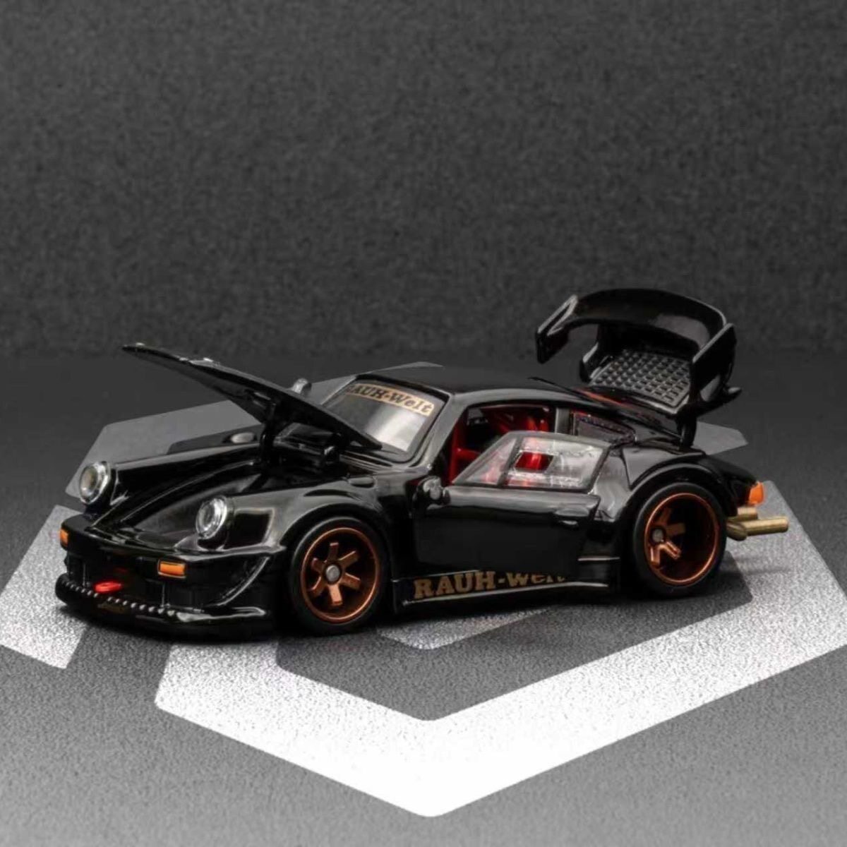 FG 1:64 保时捷RWB Welt 930 Rauh- Begriff改装仿真合金汽车模型