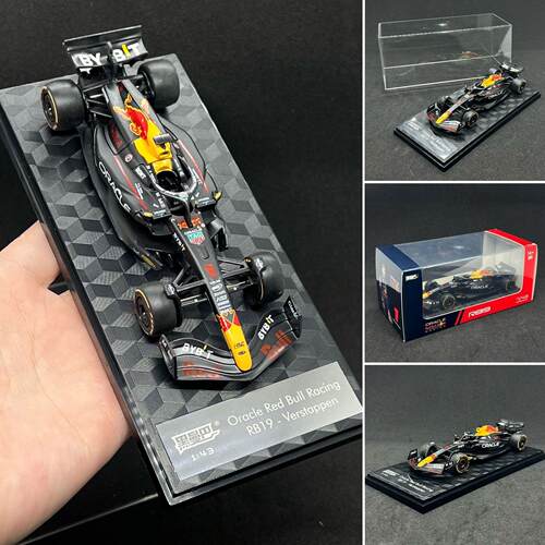 黑曼巴1/43红牛F1赛车RB19汽车模型合金车玩具收藏潮玩亚克力盒版