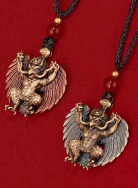 藏式黄铜大鹏鸟通用吊坠项链