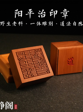 【龙虎山明静阁】天然枣木阳平治都功印章道士单面印法器道家用品