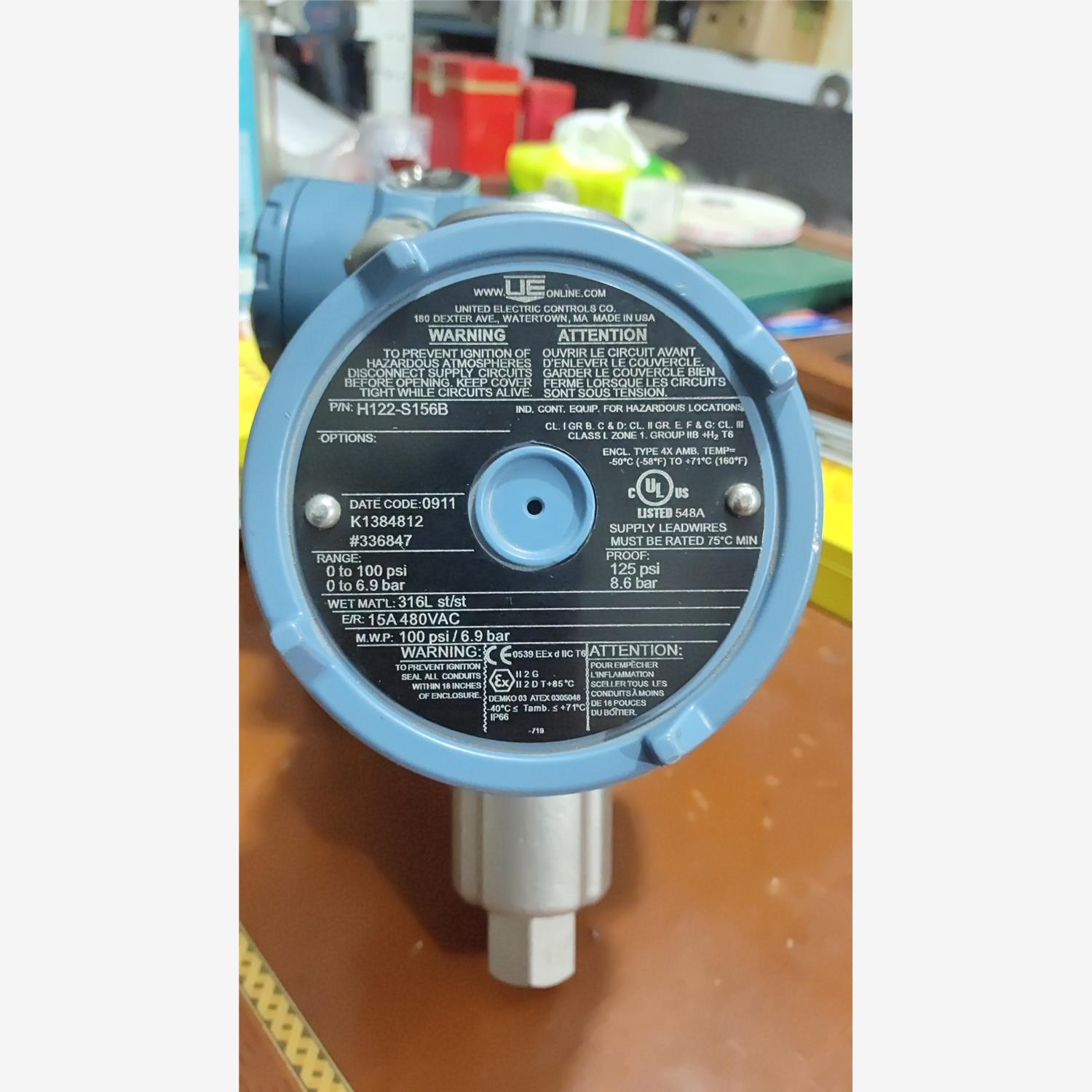美国UE压力开关H122-S156