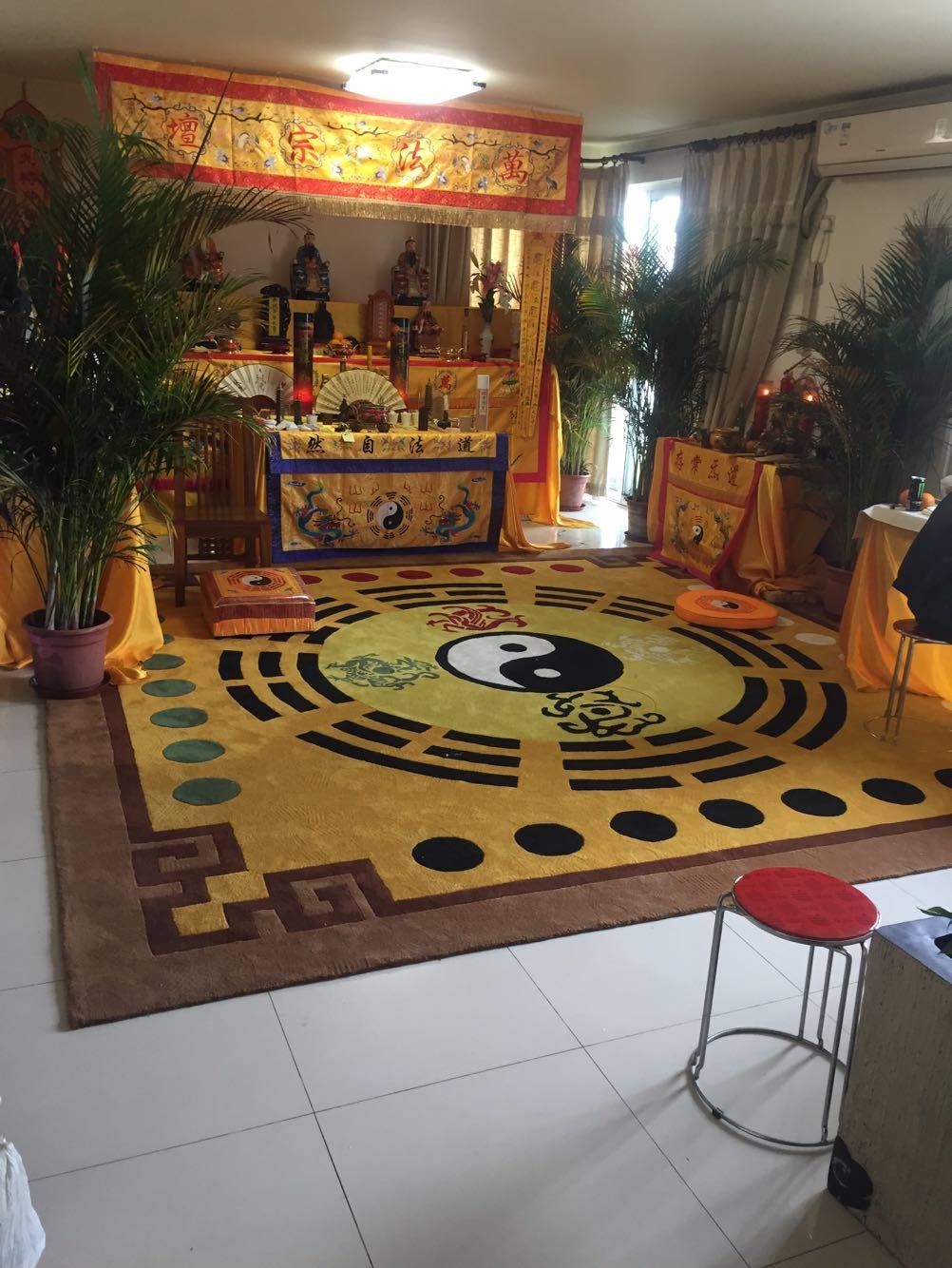 腈纶罡毯八卦地毯定制中国风