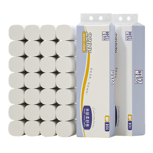 蓝漂卷纸蓝色经典卫生纸巾无芯卷筒纸6层 220g*10卷