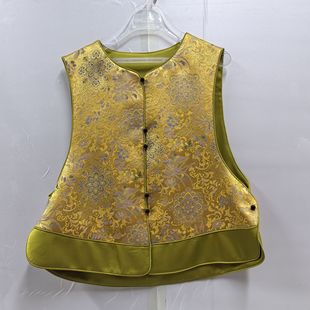 莱瑞JR8090女款时尚国风新中式背心显瘦印花马甲复古春装2026外套