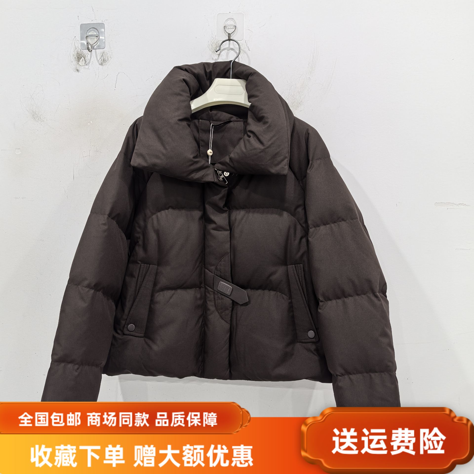 奕路莎E26DW963冬装2025女款时尚休闲白鸭绒保暖面包羽绒服短外套