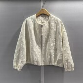 休闲宽松夹棉圆领夹克宽松百搭女新款 J261W012春装 2026时尚 短外套