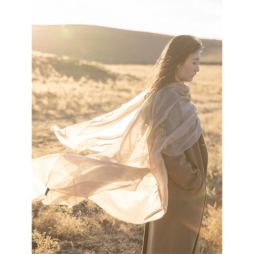 100%纯山羊绒300支戒指绒围巾