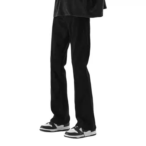 美式微喇系系腰带牛仔长裤