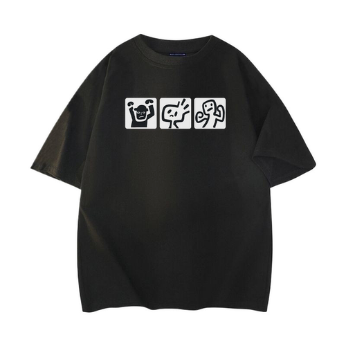 SMILE ISLAND 美式卡通设计感休闲百搭宽松圆领短袖T恤 男女同款