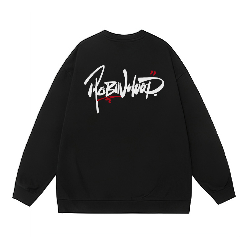 NOTTOMAD 复古花体字手绘涂鸦字母圆领卫衣