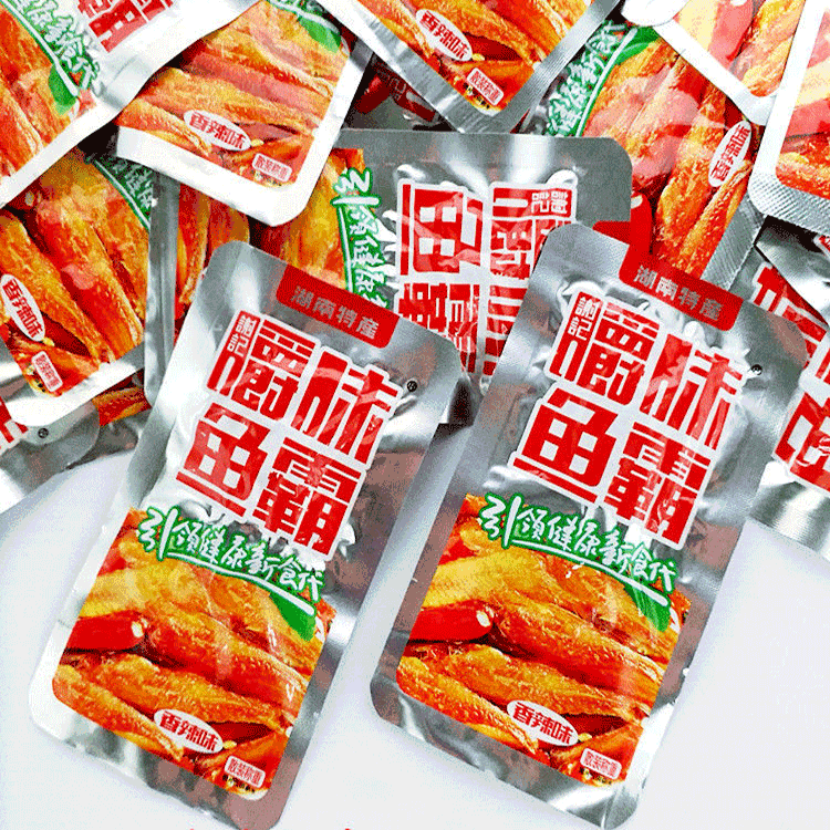 谢记显峰嚼味鱼霸即食香辣糖醋零食网红毛毛仔小鱼仔麻辣鱼仔鱼干