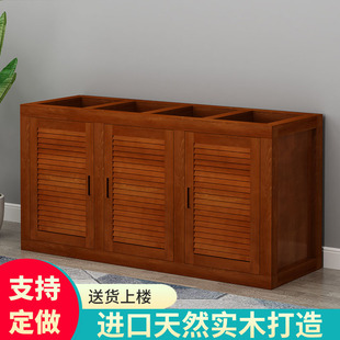 定制鱼缸底柜实木鱼缸柜底座架子鱼缸桌客厅家用水族箱底滤柜鞋柜