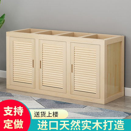 定制鱼缸底柜实木鱼缸柜底座架子鱼缸桌底架客厅家用水族箱底滤柜