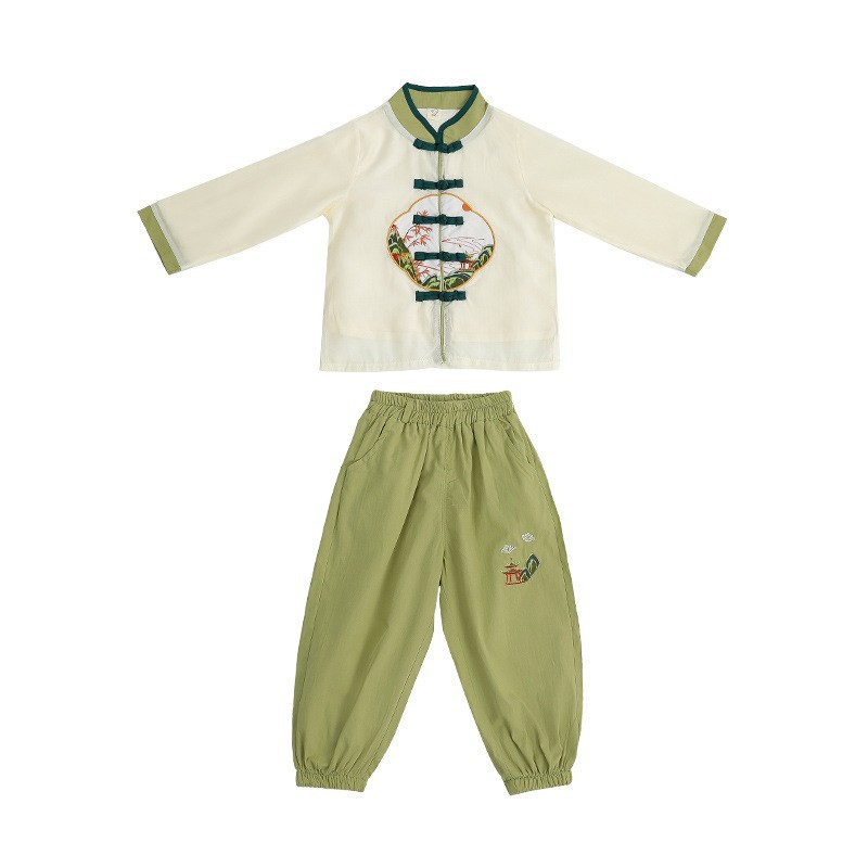 六一儿童汉服中式春秋夏季男生幼儿园国风唐装女宝古装合唱演出服