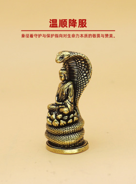 眼睛蛇释迦摩尼佛摆件高级感小众铜工艺品摆摊火爆小商品跨境