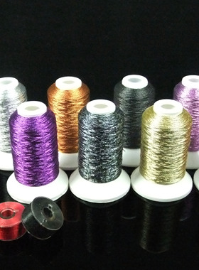 Simthread金银线家用电脑绣花机用8色500米万圣节套餐系列超亮色