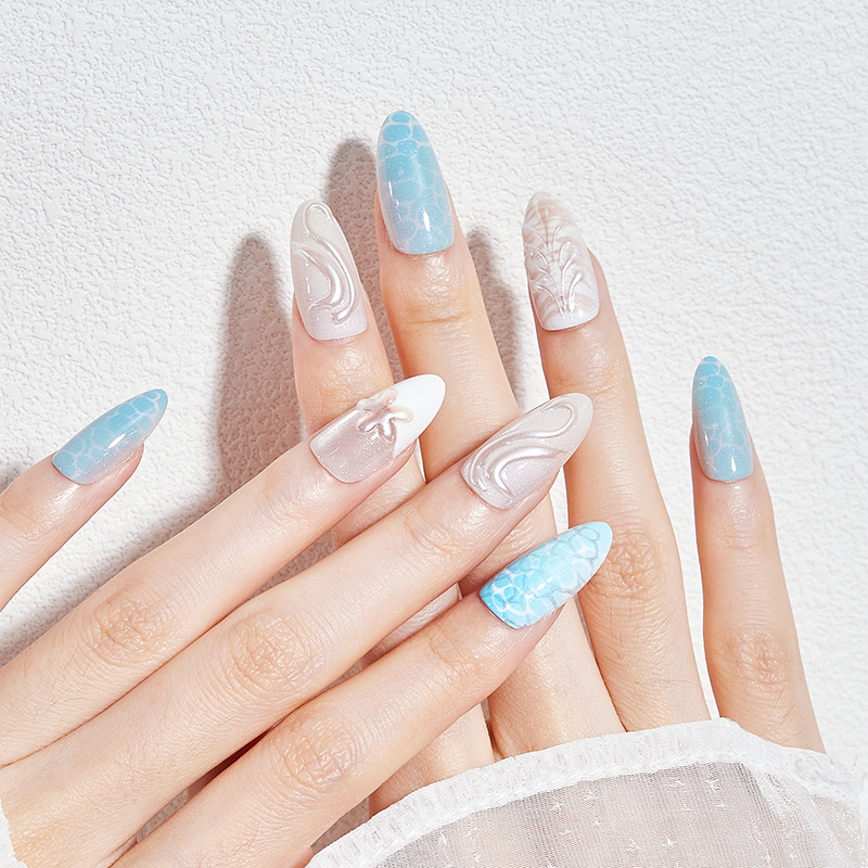 穿戴甲纯手工美甲2026新款高级感黄黑皮显白新娘拍婚纱照指甲贴片