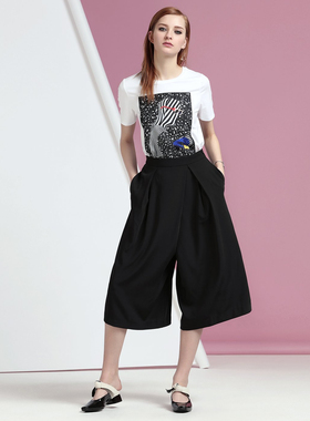 圆领纯色短袖T恤女显瘦修身正肩t恤夏季女士上衣伊华欧秀c 28