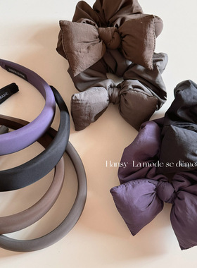 藤萝紫色充棉蝴蝶结发圈秋冬新款大肠圈头饰洋气发绳扎马尾头绳女