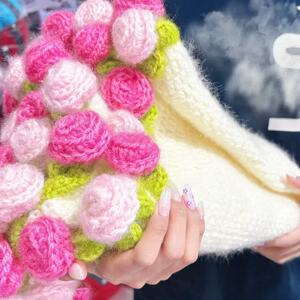 玫瑰花束毛毯diy材料包