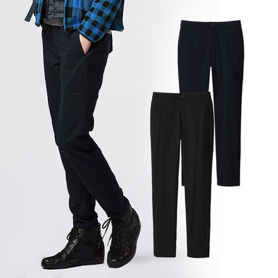 出口日本女秋冬加绒保暖弹力长裤