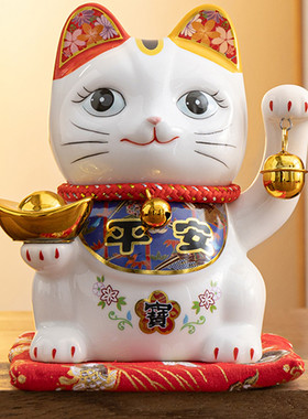 招财猫小摆件陶瓷店铺前台