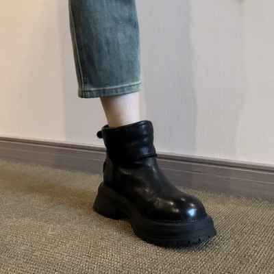 rubywu真皮雪地靴女冬季