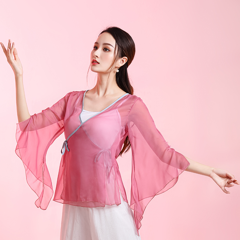 舞蹈服练功身韵仙气飘逸上衣