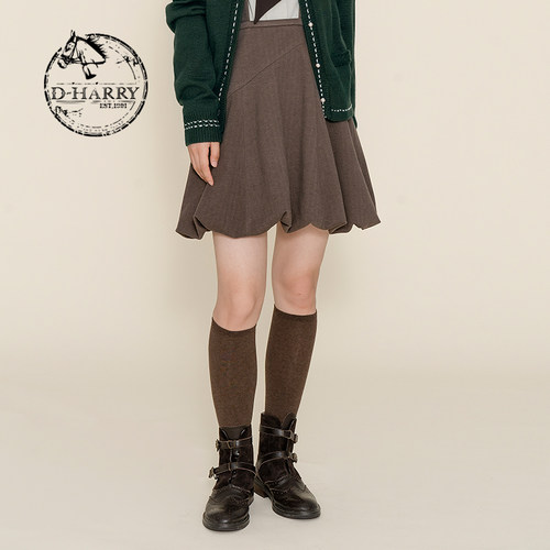 D-HARRY/迪哈利针织背带裙女高腰花苞裙短裙DH224M95758D