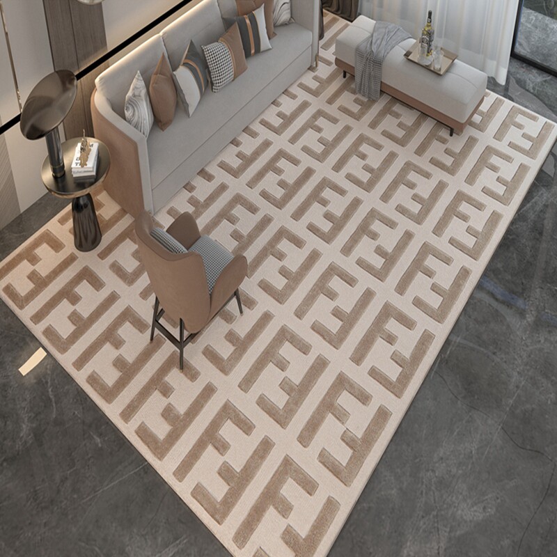 美式轻奢网红家用欧美地毯客厅茶几现代简约卧室床尾满铺手工定制