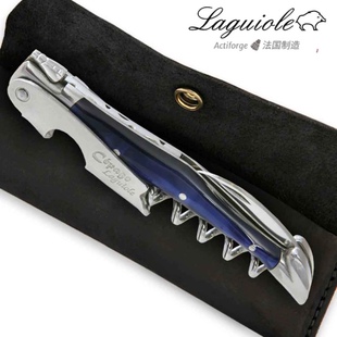 法国Laguiole拉吉奥乐酒刀红酒开瓶器海马刀 蓝色有机玻璃柄 刻字