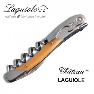 法国Chateau Laguiole拉吉奥乐城堡酒刀开瓶器海马刀 棕牛角 刻字