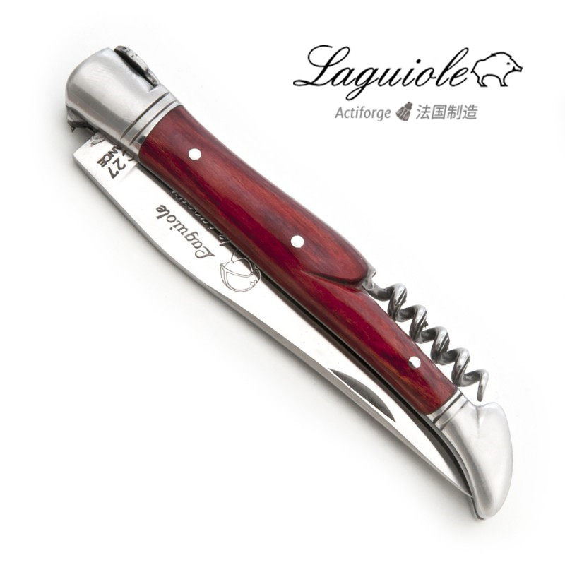Laguiole红色耐力木折叠刀